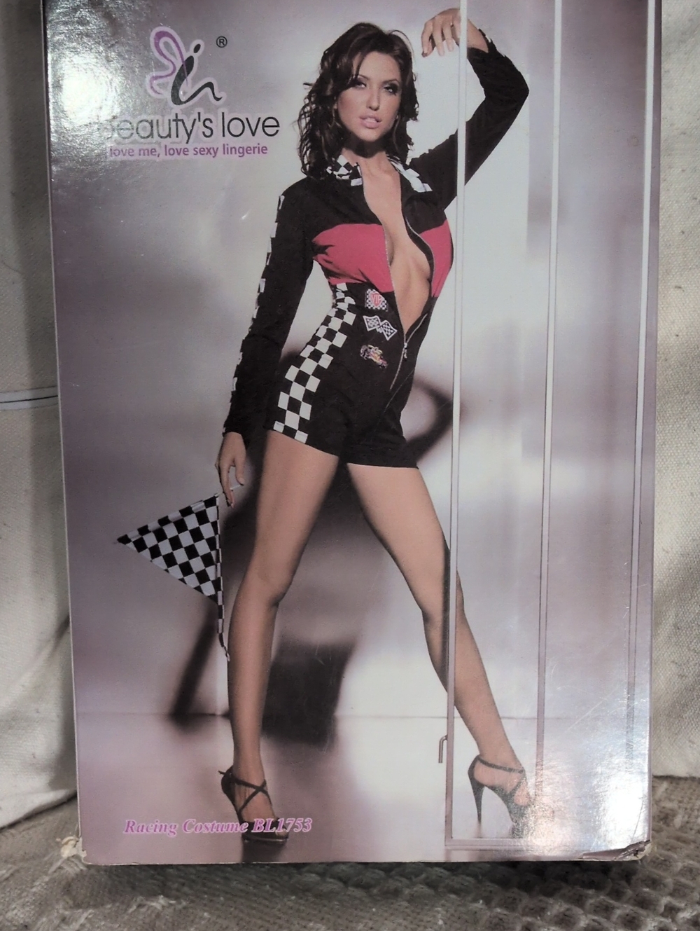 Beauty's Love Racing-Inspired Romper in Black & Pink